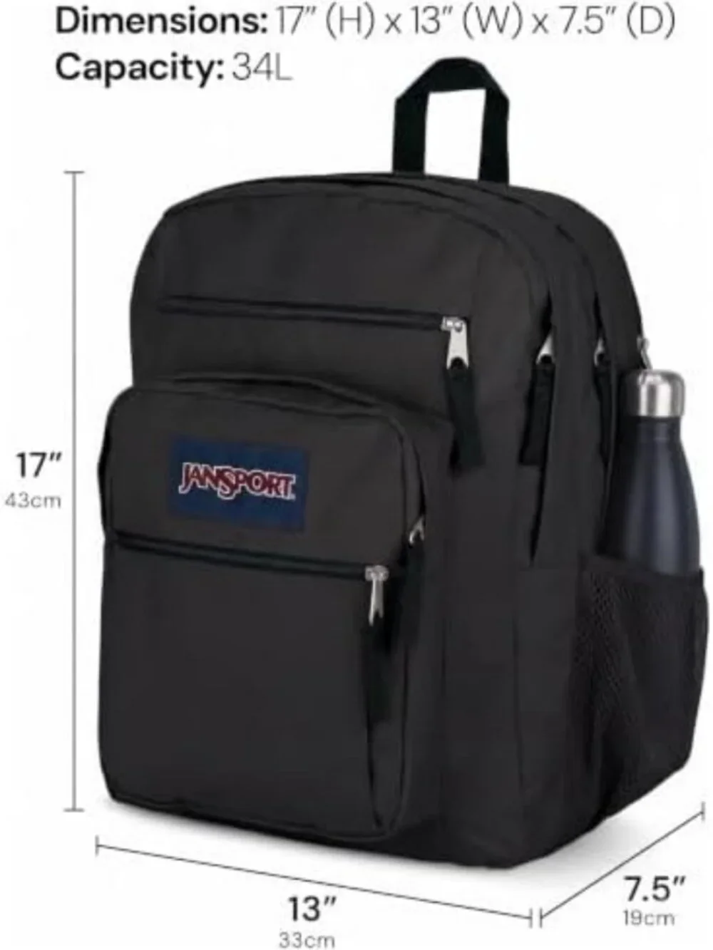 Stylish Laptop Backpack with 2 Compartments, Ergonomic Straps & 15” Sleeve